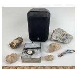 Yamaha Speaker, Keychain Opener & Minerals: Thomps