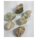 6 quartz crystals