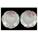 (2) Antique Haviland Limoges porcelain soup bowls