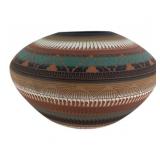 Hand-Painted Native American Style Clay Pot