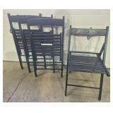 Terje Wood Slat Folding Chairs (4)