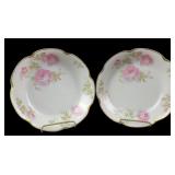 (2) Antique Haviland Limoges porcelain soup bowls