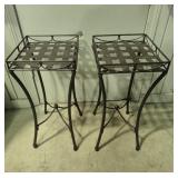 Metal Plant Stands (2) 12 in. Square X 27 in. H