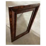 Rectangular Wooden Mirror With Dark Frame