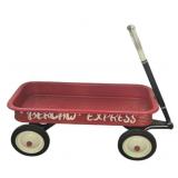Metal Red Wagon With Bercaw Express Painted On