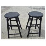Wood Stools (2) 26 in. H