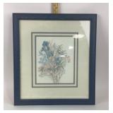 Bertrand Signed Watercolor Floral Artwork