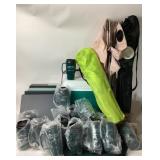 Rubbermaid Cooler, Folding Chairs, Travel Mugs, Bi