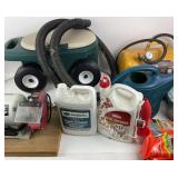 Tool Shop Bench Grinder, Air Tank, Gardening Items