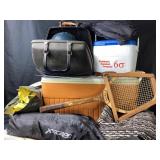 Bowling Ball With Case, Xscape Tent, Spalding Racq