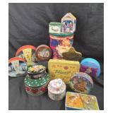 Decorative Holiday, Advertising, Floral Tins