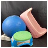 Bright Starts Step Stool, Exercise Ball, Little Ti