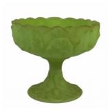 Fenton Uranium Glass Compote