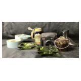 Time Camera With Case, Glass Ashtrays, Decorative
