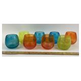 Multicolor Hand-Blown Glass Tumblers