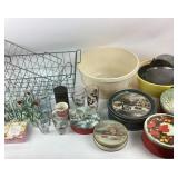 Holiday Tins, Kitchenware, Floral Glasses