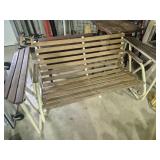 Wood Slat Glider Swing