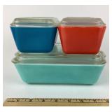 Pyrex Refrigerator Dishes With Lids, Primary Color