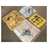 Travel Souvenir Scarves, Alaska, Texas, Washington