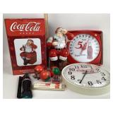 Coca-Cola: Earthenware Cookie Jar, Clocks, Door Pu