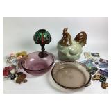 Collection Pyrex Dishes, Rooster, Dragonfly