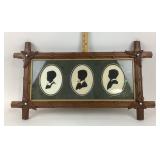 Silhouette Portraits By Deihl 1949 In Wooden Frame