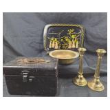 Brass Candlesticks, Decorative Candle Holders,4 MC