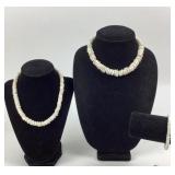 Very Old Puka Shell necklace and bracelet from