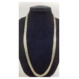 Sterling Marked Liquid Silver strand Necklace