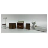 Vintage Doll House Miniature Furniture 6 pc