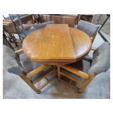 Wood Dining Round Table  (42 in. Round) (Leaf 18