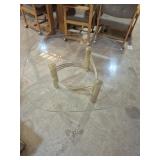 Glass Top Coffee Table With Goldtone Base 45 in.