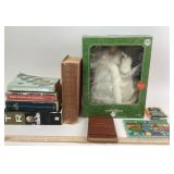 Christmas Lighted Angel & Books: College Webster D