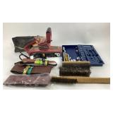 Chicago Electric Belt Sander, Sanding Belts, Socke
