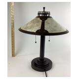 Metal Table Lamp With Mica Shade