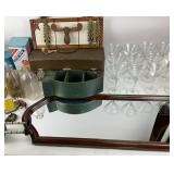 Martini Glasses, Decorative Mirror, Rustic Decor
