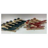 Wooden Red And Blue Parrot Decorations