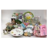 Easter-Themed Decor, Bunny Figurines, Painted Eggs