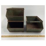 Green Metal Industrial Storage Bins