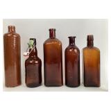 Glazed Stoneware & Amber Bottles:ï¿½Grolsch Beer, Sp