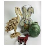 Sculpture Art, Vases, & Rabbit Sign