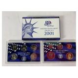2001 United States Mint Proof Set with COA