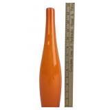 MCM Bright Orange Art Glass Vase