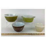 Pyrex Woodland Floral Bowl, Americana Autumn Green