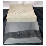 Etched Glass Tray With Original Box