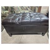 Buttoned Tuffed Storage Ottoman 20 in. X 34 in. X