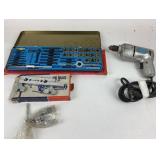 Ludell Tap and Die Set, Steveco Electric Drill, Im