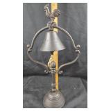 Cast Iron Bell With Rooster Finial