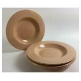 (4) Homer Laughlin Fiesta Peach Pasta Bowls 11.75ï¿½