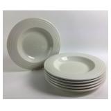 (6) Homer Laughlin White Fiesta Pasta Bowls 11.75ï¿½